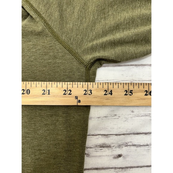 Lululemon Henley Shirt Men's XL Military Green Performance Active Stretch READ - Picture 5 of 7